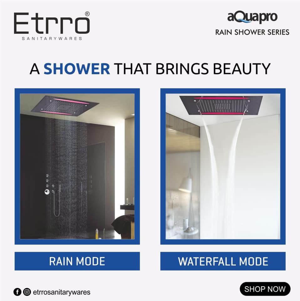 Etrro Sanitarywares | Rain Shower | Bathroom Shower Set India