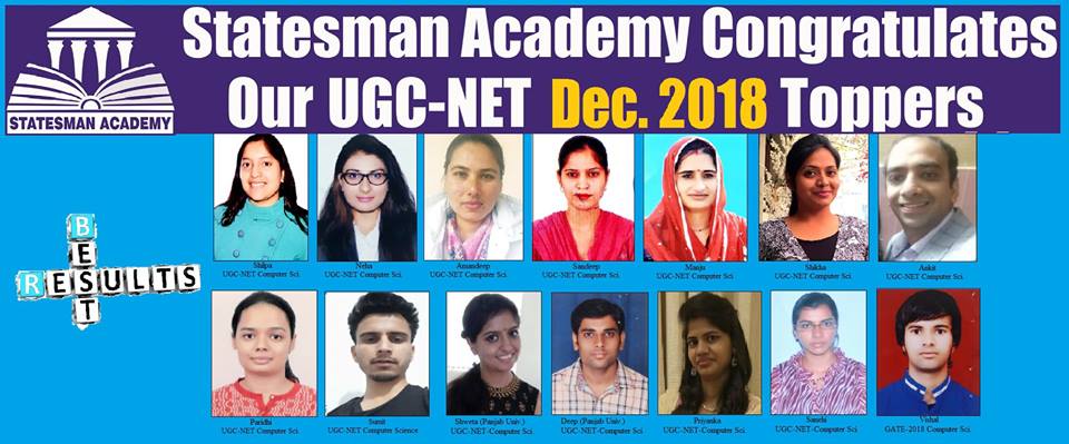 Statesman Academy UGC NET Exam 2018
